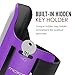 MoKo Phone Armband, Water Resistant Running Cell Phone Armband with Key Holder Adjustable Band Compitable with iPhone 11 Pro, X, Xs, 8, 7, 6, 6s, 5s, 5c, SE, 5, 4S,4 for Walking Fitness, Purple