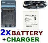 2 EN-EL8 Batteries + Charger for Nikon CoolPix P1, P2, S1, S2, S3, S5 Digit ....