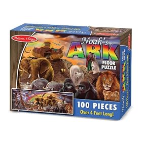 Melissa &amp; Doug Deluxe 100pc Noah's Ark Floor Puzzle: Toys &amp; Games