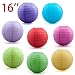 (Price/8 PCS)Assorted Color Chinese Paper Lantern, 16 Inches In Diameter (Wholesale Lot)