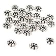 25 Sterling Silver Bali Spacer Daisy Beads Flower 4mm