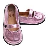 Itzy Bitzy Baby Toddler Girls Pink Metallic Squeaker Flat Shoes 3-10