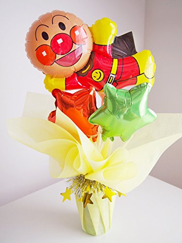 みんな大好きアンパンマンのバルーンギフト♪ 「それいけアンパンマン バルーンポット」　お誕生日、クリスマス、発表会、幼稚園の合格祝いにも大活躍♪ お菓子が入った可愛いギフト♪ お届け日時指定も可能です。