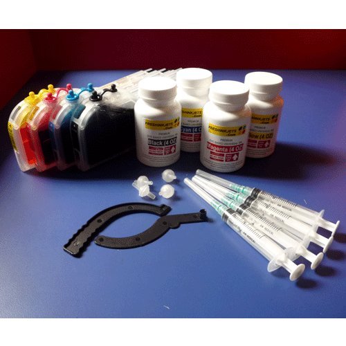 Compatible Brother LC-75 LC75 LC-75 LC75 Ink Cartridges with 4oz Ink Refill kit Combo for MFC-J625DW MFC-J825DW MFC-J835DW MFC-J5910DW