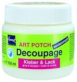 Hobby Line 48251 - Art Potch Decoupage Kleber und Lack seidenmatt 150 ml - Hobby Line