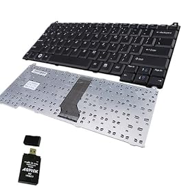 BLACK US English Layout Dell Vostro 2510 1310 1320 1510 1520 series Laptop notebook Replacement Keyboard PLUS AGPtek USB 2.0 All-in-one Card Reader (Replacement )