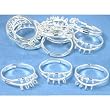 12 Silver Finger Ring Jewelry Findings Charm Beading