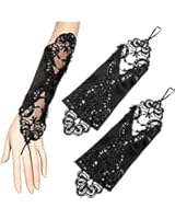 Women's Lace Wedding Dress Glove Fingerless Satin Gloves for Bride Evening Party