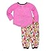 Shopkins Girls Top with Flannel Pants Pajamas (8, SPK Pink)