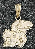 Kansas Jayhawks 14K Gold Jayhawk 1/2 Pendant