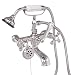 JP-10 Clawfoot tub filler faucet NICKEL European antique style faucet w/ Handheld shower