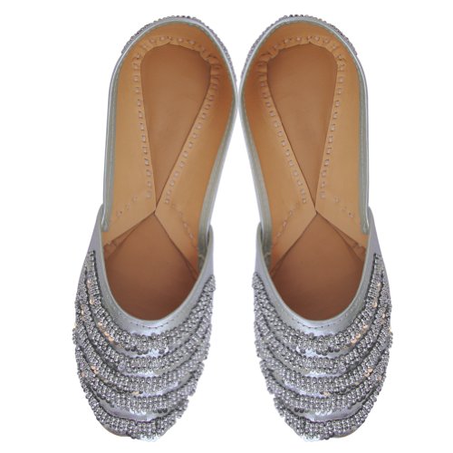 girls party wear Party Wear Indian Punjabi Women Handmade Shoe Pair With Beaded Work (Free Shipping) Shes0039