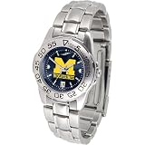 Michigan Wolverines NCAA AnoChrome Sport Ladies Watch (Metal Band)