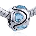 Heart Swarovski Crystal Bead Fits Pandora Beads Charm Bracelet