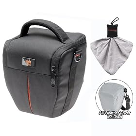 Aktiv Pak AP5 All-Weather Digital SLR Camera Holster Case w/ Rain Cover (Black) for Nikon D3100, D3200, D5000, D5100, D7000, D700, D800, D4 Digital SLR Cameras
