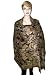 Dark Black Leaf Floral Design Reversible Jamwar Pashmina Shawl