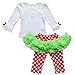 iiniim Baby Girl's Christmas Tree Top Shirt+Polka Dots Tutu Leggings Outfit