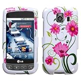 Lg Optimus S LS670 Optimus V VM670 Optimus U US670 Lovely Flowers Cell Phone Snap-on Cover Faceplate / Executive Protector Case