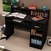 Home Office Small Computer Desk in Solid Black Finish