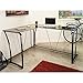 Lucido Collection Black Glass L-shaped Corner Computer Desk