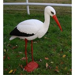 Storch 80 cm mit F�ssen aus Kunststoff f�r Hochzeit und Garten