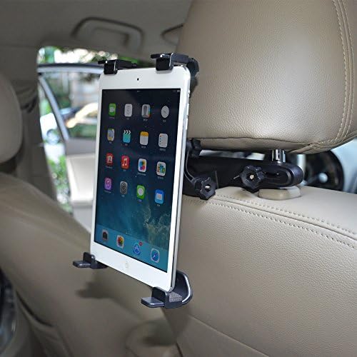 Huixinda Universal Tablet Holder 360 Degree Adjustable Rotating Headrest Car Seat Mount Holder for Ipad [Black]
