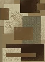 Modern Contemporary Blocks Geometric Abstract Clay, 4' x 6' China Garden Contempo Clay Contemporary Rug