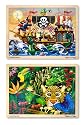 Melissa & Doug Deluxe Wooden 48- Piece Jigsaw Puzzle Bundle (2 Puzzles)