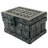 Blue Woven Rattan Bamboo Treasure Box Home Decor Gift Ideas