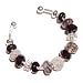 Pandora / Troll Style Bangle w/ Black Agate & Dragon Vein Agate