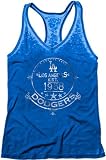 Los Angeles Dodgers Royal Blue Women's Burnout Washed Jersey Racer Back Tank Top