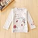 Little Girl's Long Sleeve Cartoon Pullover Shirt and Jeans Pants Outfit Set