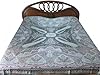 Pashmina Bedspreads Indian Bedding Blanket Blue Paisley Reversible Throw