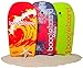 Boogie Board 33 Bodyboard - Durable Fiberclad Deck with Phuzion Core and Leash - Choose Your Graphics (Tidal Splatter, Red/Black)