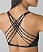 QK Womens Yoga Sport Bra Light Support Strappy And Open-Back Bra Performance