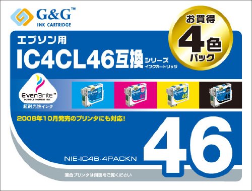 G&G EPSON IC4CL46互換4個パック NIE-IC46-4PACKN