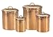 Old Dutch International Copper Clad Stainless Steel Hammered Canister, Set of 4