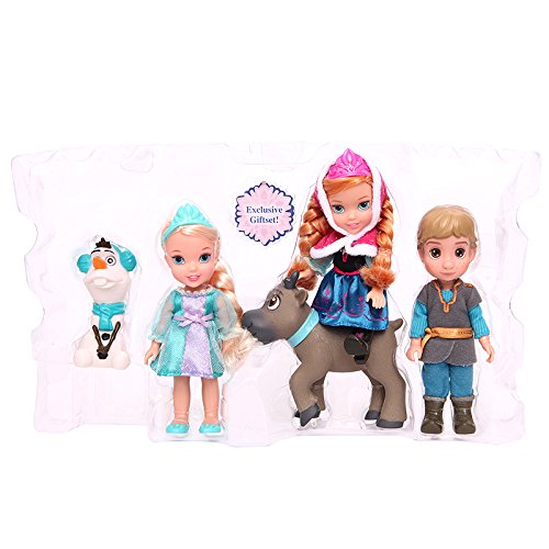 Disney Frozen Toddler Dolls Deluxe Collector Gift Set Exclusive Elsa Anna Sven Kristoff Olaf