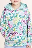 Cotton Rich Hooded Floral Pebble Towel Top [T77-4819B-Z]