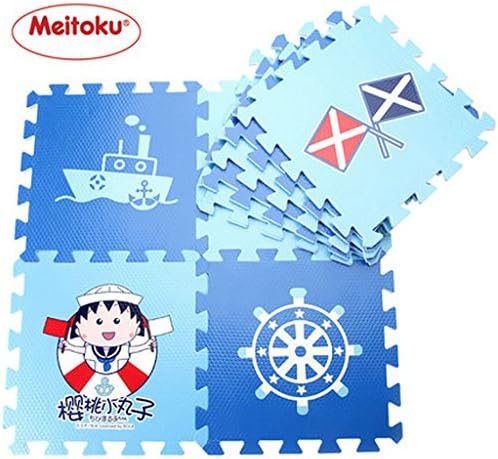 9 Pcs Kids Crawling Rug Cartoon Floor Mat Baby's Game Carpet Eva Foam Puzzle Mat Maruko