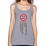 Marycel Women's Warning Bitterness Resentment Tank Top Gray M