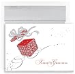 Red Package With Deckle Holiday Cards -