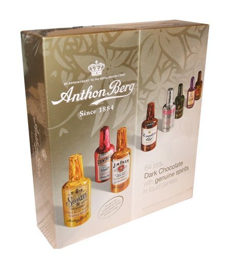 Anthon Berg Dark Chocolate Liqueurs with Original Spirits - 64 pcs. Gift Box (2.2 lbs) by Anthon Berg [Foods]