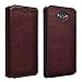 Motorola Droid Turbo Case - Galaxy Wireless Motorola Droid Turbo/Quark XT1254 Leather Flip Folio Wallet Case - Foldable Kickstand Feature for Motorola Droid Turbo (Brown Executive Leather Pouch)