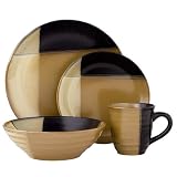 Gold Dust 16-pc. Dinnerware Set - Black