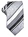 Silver and Black Silk Tie and Pocket Square . Paul Malone Red Line