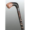Wanderstock Holz L-Griff Doppelspirale