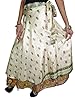 Womans Wrap Skirt Vintage Silk Sari Skirt Ethnic Print Reversible Magic Dress