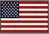 Deluxe Triple-Woven Jacquard Cotton Throw Afghan Blanket - 48 x 72 - US Flag - Patriotic
