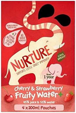 Nurture Fruity Water+ Cherry &amp; Strawberry from 1 Year 4 x 200ml (Pack of 6)